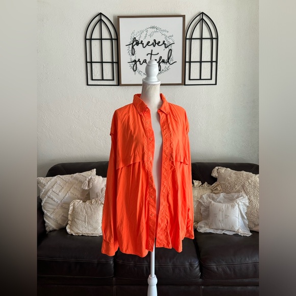 L.L. Bean Button Down Field Shirt Hunter Orange Men’s Size XL Classic Outdoor - Picture 6 of 12